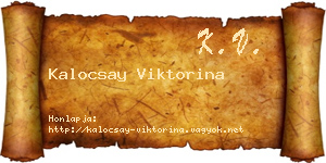 Kalocsay Viktorina névjegykártya